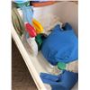Image 5 : Cleaning Products, Wooden Boards, Blue Tote, Shelving and Sink Lot