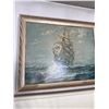 Image 2 : Framed Maritime Print of a Tall Ship at Sea