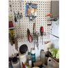 Image 4 : Garage Lot With Assorted Hand Tools, Hardware, Spray Lubricants, and Adhesives