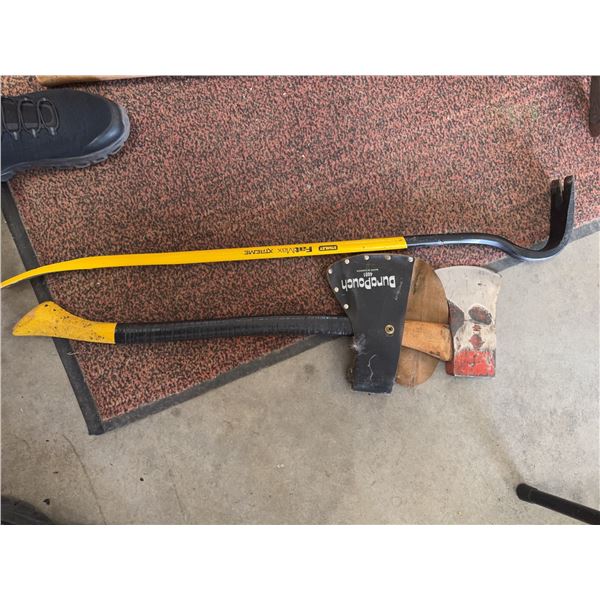 Bundle: Estwing 30" FatMax Pry Bar, Dunpound Splitting Maul, Fiberglass Handle Axe