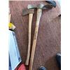 Image 1 : Pulaski Axe and Standard Axe with Wooden Handles