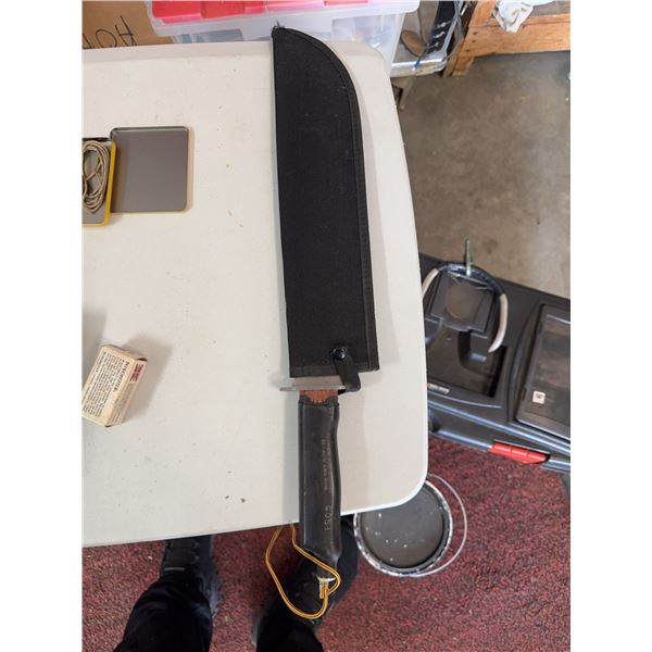 Western Large Fixed Blade Survival Knife With Sheath And Modified Handle