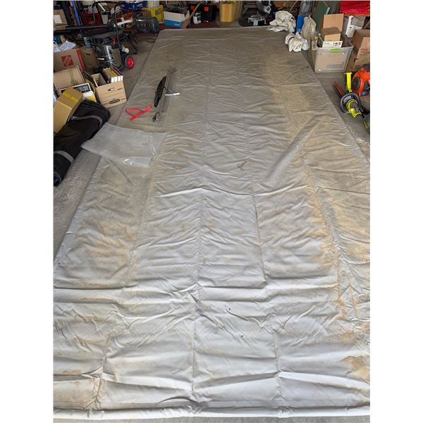 25 Foot Long Heavy Duty Grey Vinyl Tarp or Ground Covering