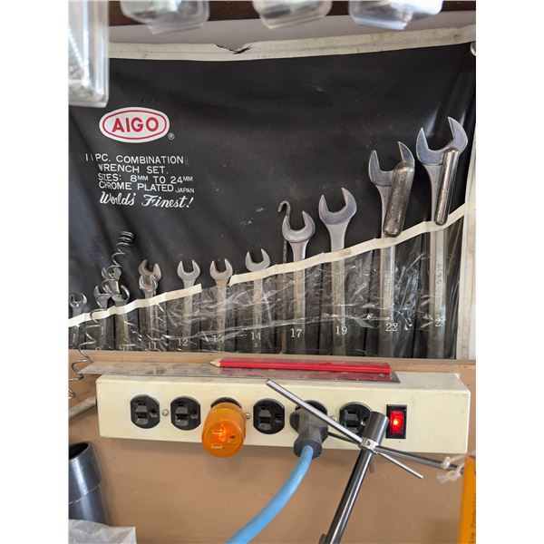 AIGO 11-Piece Combination Wrench Set Chrome Plated 6mm to 24mm