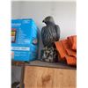 Image 1 : Garage Shelf Lot With Propane Canisters, Cleaning Supplies, Metal Ammo Box