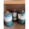 Image 4 : Garage Shelf Lot With Propane Canisters, Cleaning Supplies, Metal Ammo Box