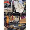 Image 4 : Garage Lot With Tools, Storage Bins, And Household Items
