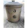Image 2 : Medalta Stoneware 3 Gallon Crock With Lid, Indian Head Logo