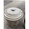 Image 4 : Medalta Stoneware 3 Gallon Crock With Lid, Indian Head Logo