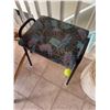 Image 1 : Metal Frame Upholstered Stool with Patterned Seat Cushion