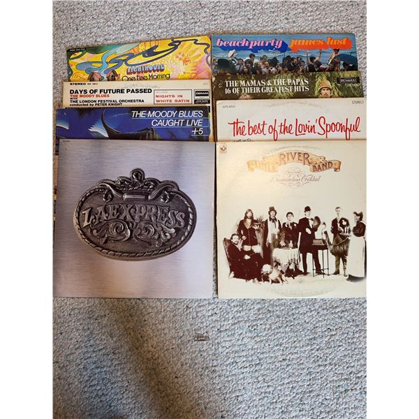 Classic Rock and Pop Vinyl LP Records Lot, 8 Albums Including Mamas & Papas, Moody Blues