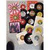Image 1 : 17 Assorted 45 RPM Vinyl Records with Sleeves