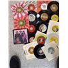 Image 2 : 17 Assorted 45 RPM Vinyl Records with Sleeves