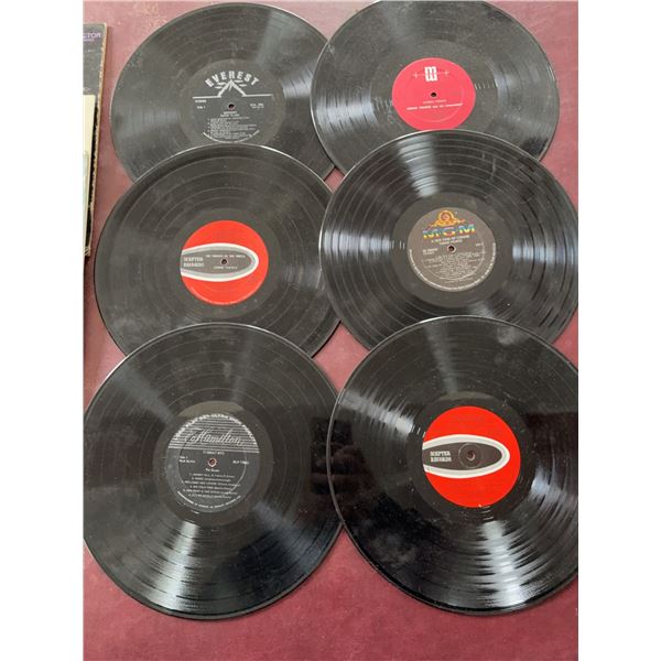 6 Assorted 12-Inch Vinyl LP Records Mixed Labels and Genres