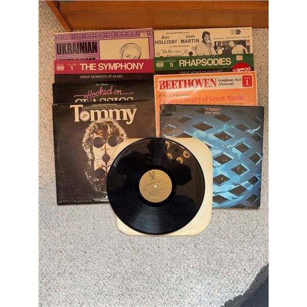 7 Vinyl Records Including The Who Tommy, Beethoven, Dean Martin, Symphony