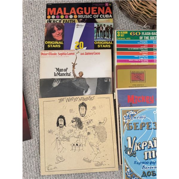 9 Vintage Vinyl Records Including The Who, Cuban, Musical, and International Artists