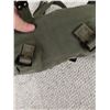 Image 2 : Canadian Army Surplus Green Canvas Gas Mask Bag with Strap and Metal Buckles