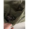 Image 4 : Canadian Army Surplus Green Canvas Gas Mask Bag with Strap and Metal Buckles