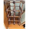 Image 1 : Wooden Tabletop Wine Rack with Hexagonal Slots, Holds Up to 12 Bottles