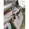 Image 2 : Salvaged Wood, Sawhorses, Round Tabletop, Birch Logs, and Metal Pieces
