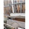 Image 5 : Salvaged Wood, Sawhorses, Round Tabletop, Birch Logs, and Metal Pieces