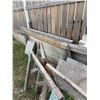 Image 6 : Salvaged Wood, Sawhorses, Round Tabletop, Birch Logs, and Metal Pieces
