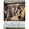 Image 1 : Firewood Including Birch Logs and Mixed Hardwood Pieces in White Bin