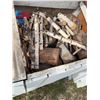 Image 2 : Firewood Including Birch Logs and Mixed Hardwood Pieces in White Bin