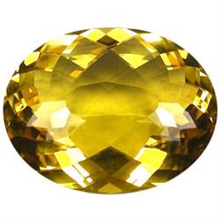 224.0ct Huge Lemon Yellow Quartz Oval Stunning (GEM-22933)