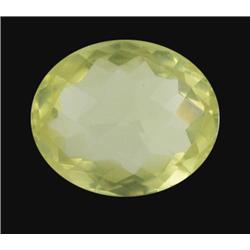 48.01ct Rare Yellow Citrine Gem Oval Checker  Cut Appraisal Estimate $8402 (GEM-20709)