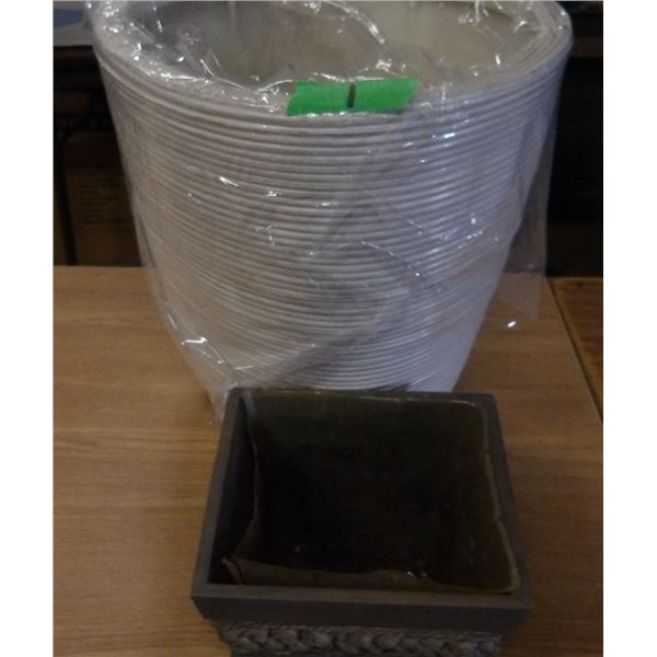 UNCLAIMED STORAGE:  WHITE FLOWER POT (APPROX. 13" H)