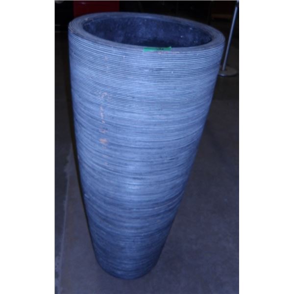 UNCLAIMED STORAGE:  GREY FLOWER POT (APPROX. 39" H)