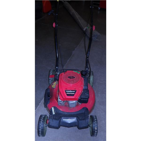 UNCLAIMED STORAGE:  GAS LAWN MOWER (HAS HAD DECK REPAIR) (RUNS WELL)