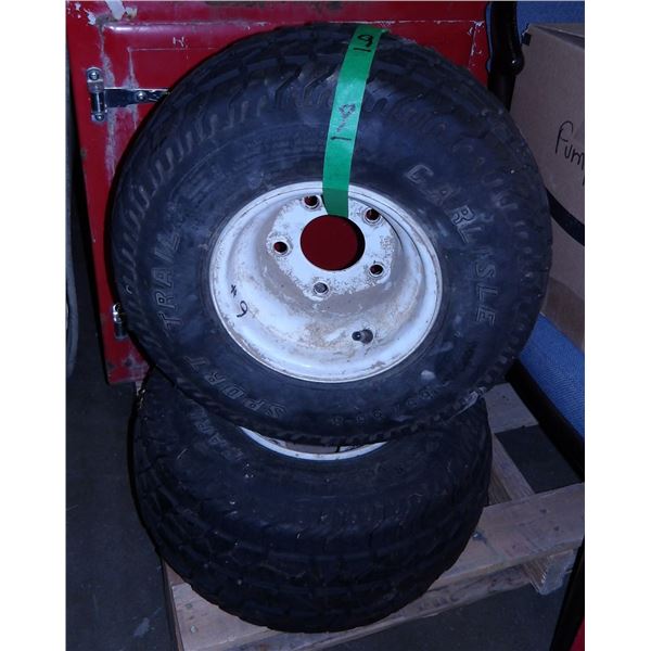 2 - 18.5 X 8.5 X 8 TRAILER TIRES & RIMS (ROUGH CONDITION)