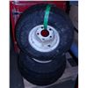 Image 1 : 2 - 18.5 X 8.5 X 8 TRAILER TIRES & RIMS (ROUGH CONDITION)