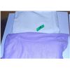 Image 1 : UNCLAIMED STORAGE:  PURPLE FLEECE (APPROX. 60" X 30") & WHITE FLEECE (APPROX. 60" X 30")