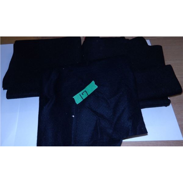 UNCLAIMED STORAGE:  2 BUNDLES BLACK FABRIC