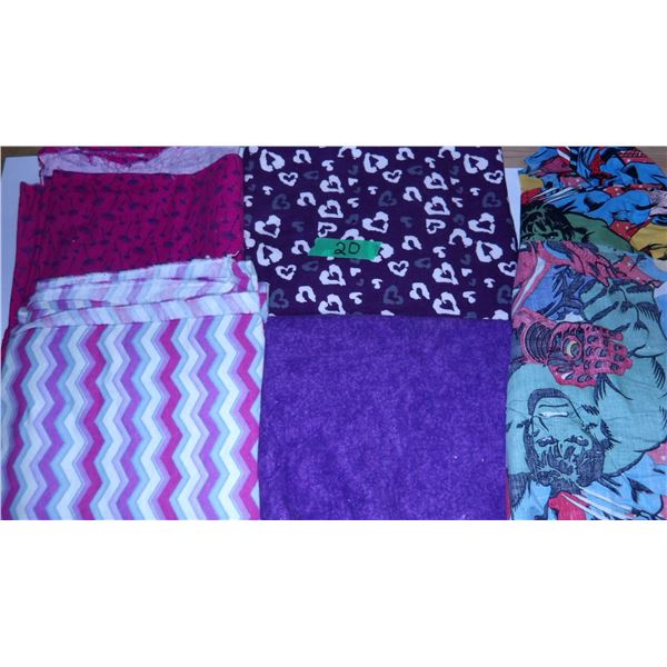 UNCLAIMED STORAGE:  5 BUNDLES ASSORTED FABRIC