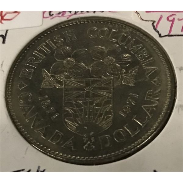 1871 - 1971 BRITISH COLUMBIA CANADA DOLLAR