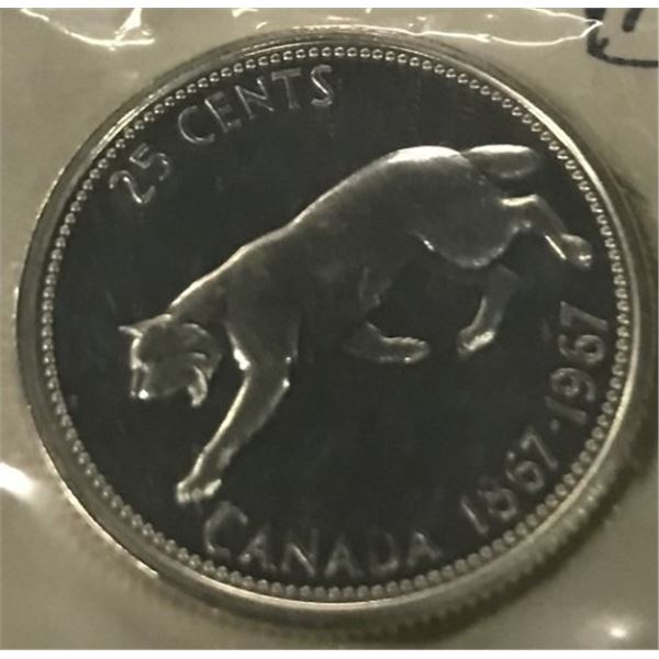 1967 PROOF MINT SEALED CANADA SILVER QUARTER