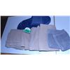 Image 2 : UNCLAIMED STORAGE:  BOX C/W TOWELS, FACE CLOTHS, NEW SLIPPERS (SIZE 11-12)
