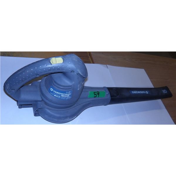 UNCLAIMED STORAGE:  YARD WORKS ELECTRIC BLOWER (WORKING)