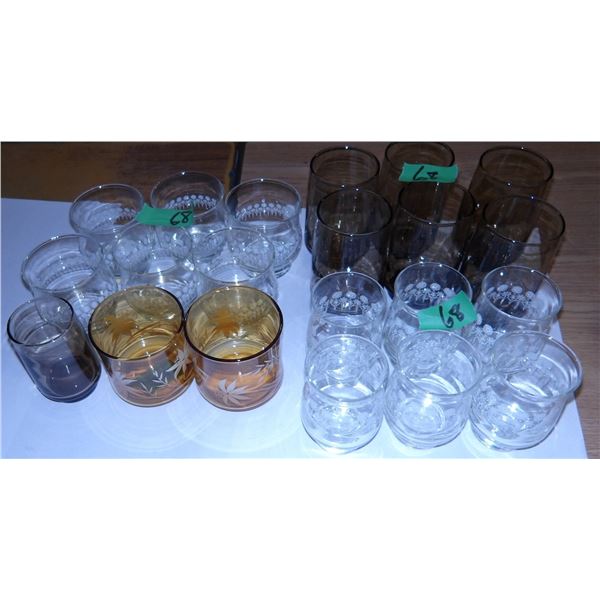 FLAT C/W ASSORTED GLASS SETS