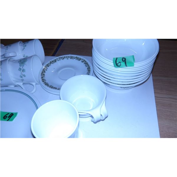 FLAT C/W CORELLE DISHWARE
