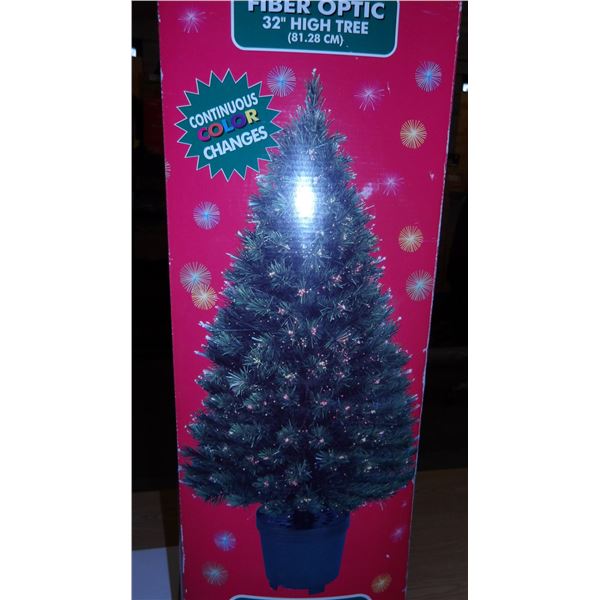 32" FIBRE OPTIC CHRISTMAS TREE IN ORIGINAL BOX