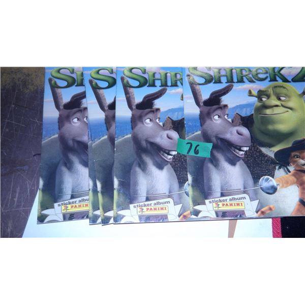 BOX C/W SHREK 2 BOOKS, MATS, SOLAR LIGHTS, ETC