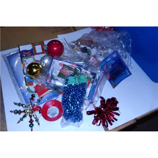 2 BINS C/W CHRISTMAS DECORATIONS, ETC