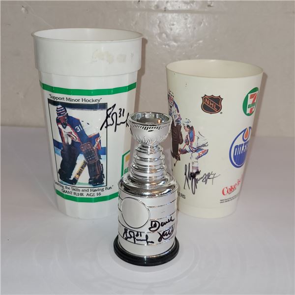 SIGNED MEMORABILIA - GRANT FUHR DAVE HUNTER
