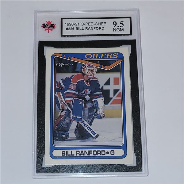 1990-91 O-PEE-CHEE #226 BILL RANFORD (GRADED 9.5 NGM)