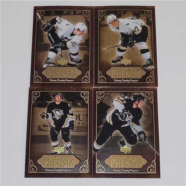 LOT OF 4 SIDNEY CROSBY ROOKIE CARDS
